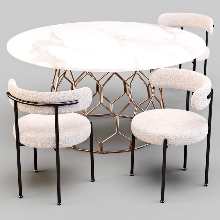Dining Set: CB2 (Circuit Table and Inesse Chair) (321940)