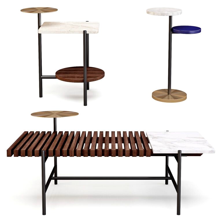 West Elm Eclipse Coffee, Drink & Side Tables (321608)