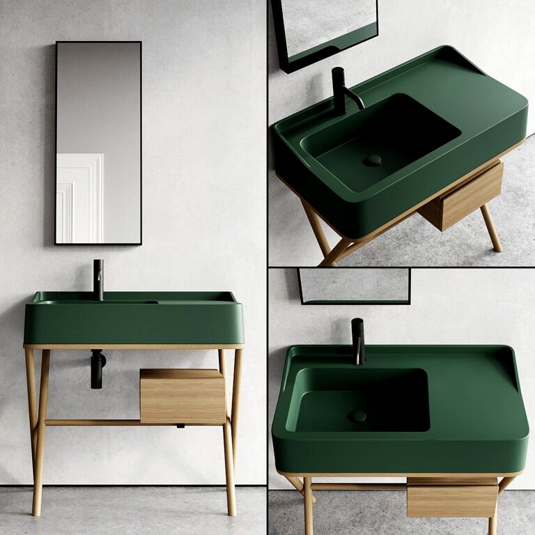 Ceramica Cielo Siwa Washbasin cabinet and mirrors Set 2 (321034)