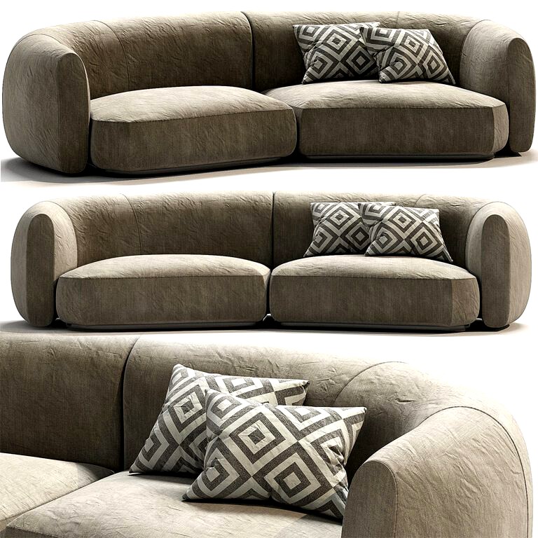 3 seater fabric sofa with removable cover (320905) 3d model
