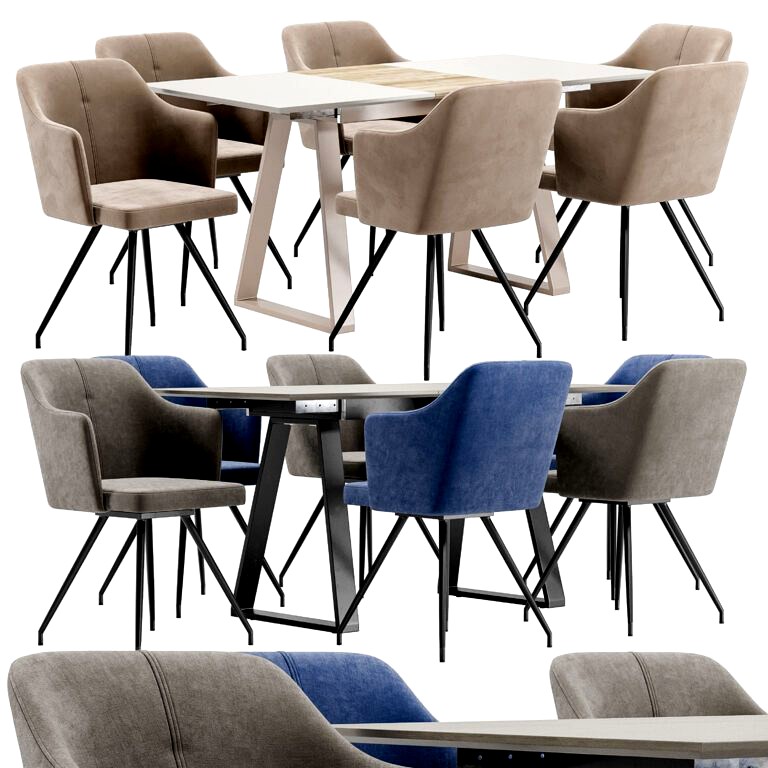 Sling dining chair and Detroit table (317961)