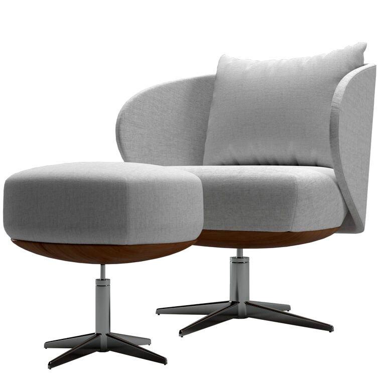 Eduardo Armchair and footrest  (317497)