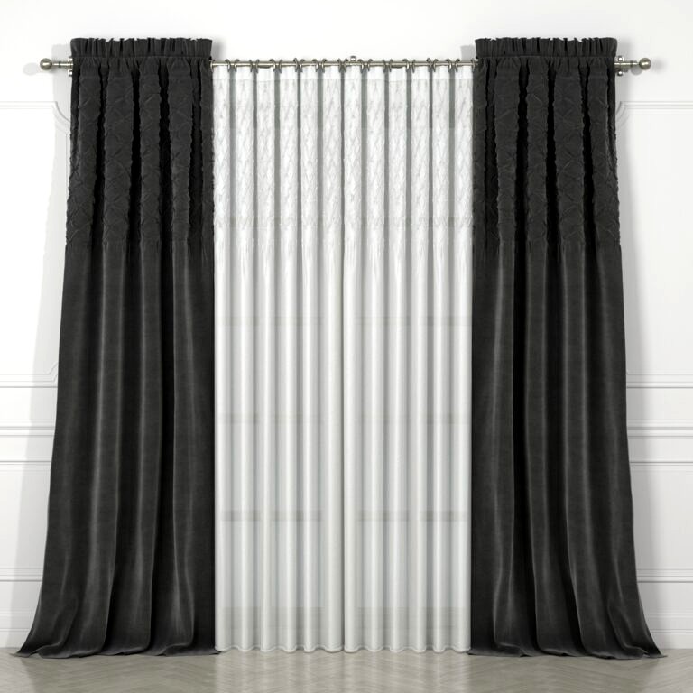 Curtain with buffs and pleats (295394)