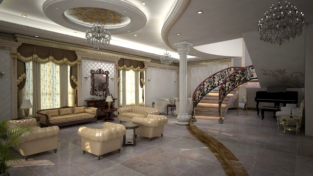 Living Room Interiors 3D Scene