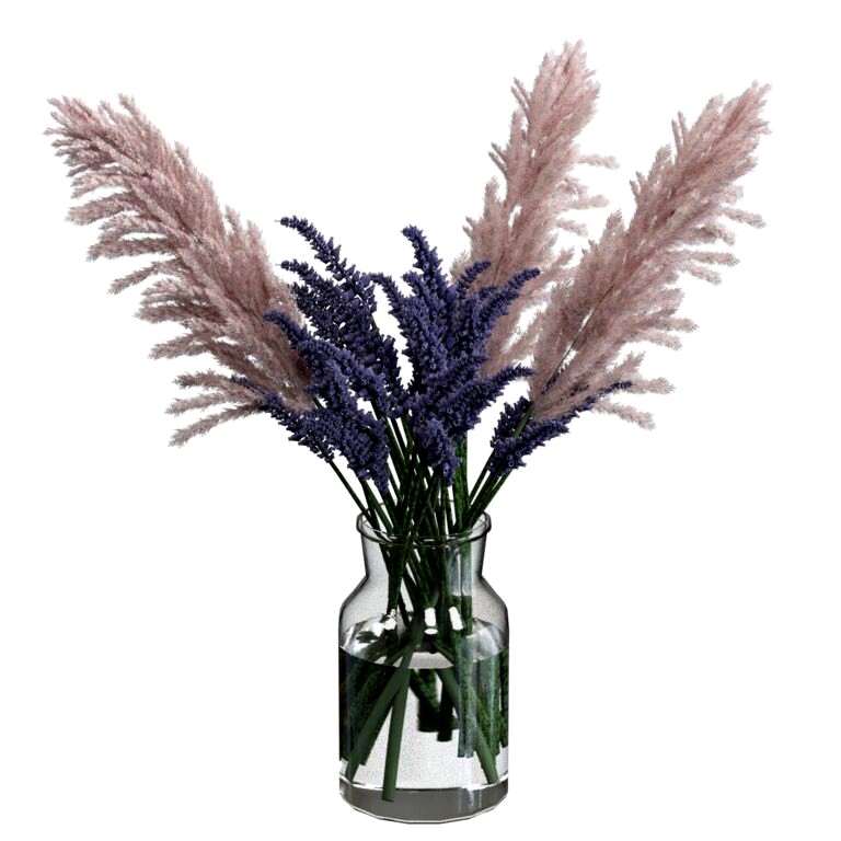 Bouquet of lavender with pampas grass (245648)