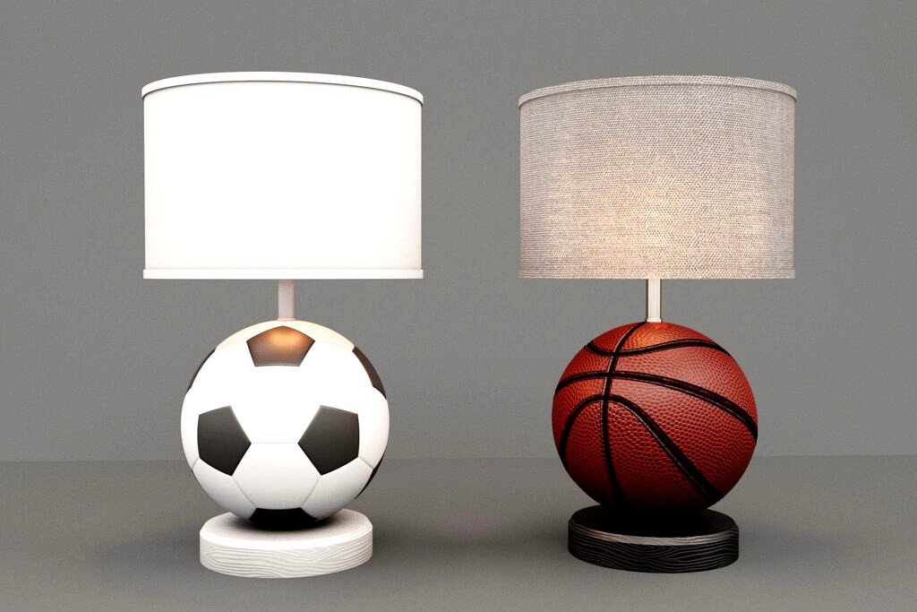 Basketball table lamp with usb (240541)