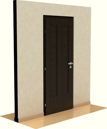 Wooden door d14 3D Model