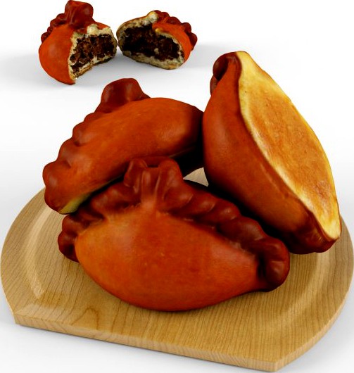 Pie with meat 3D Model