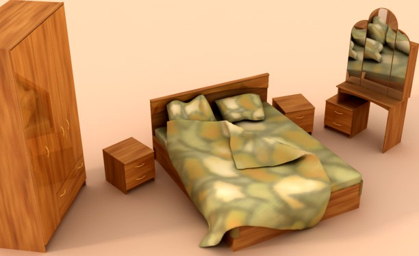 Bedroom set 3D Model