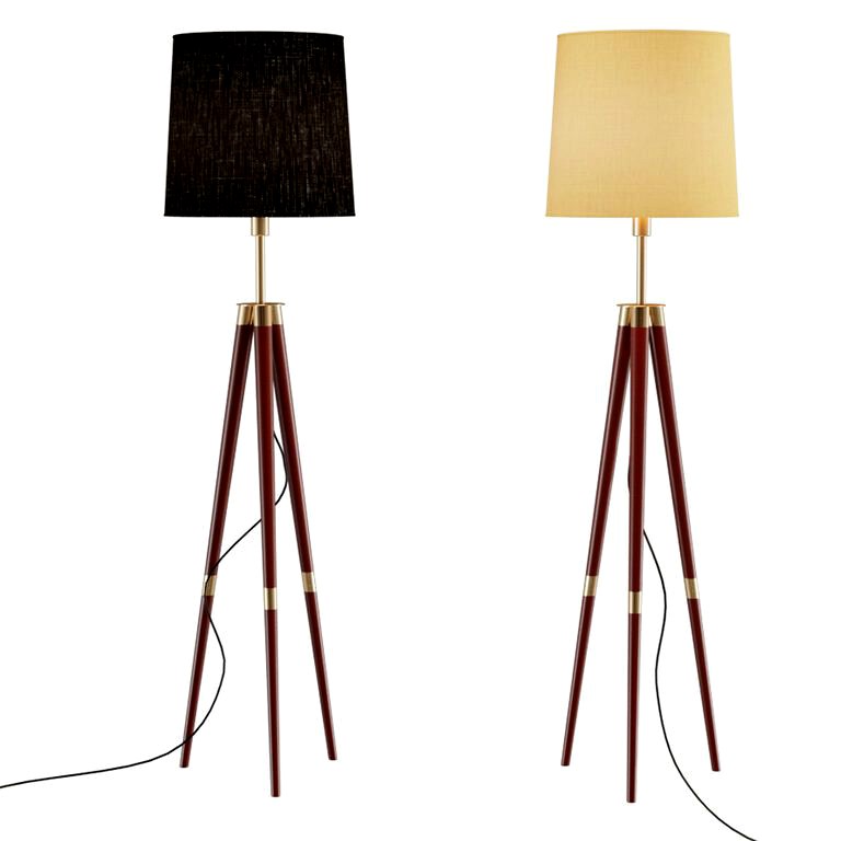 Floor lamp with textile shade (141768)