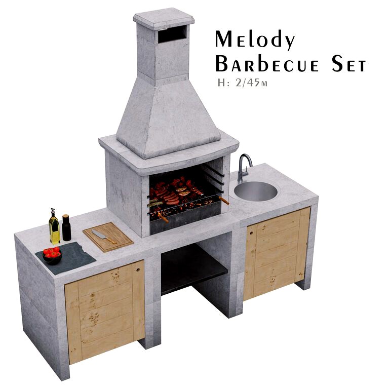 Melody Barbecue Grill Set (1 Barbecue) (138142)