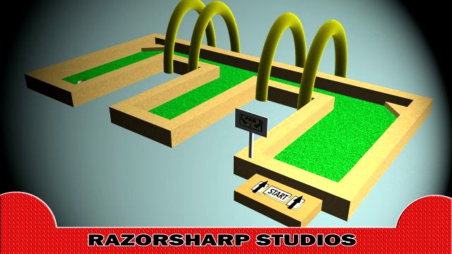 Mini Golf Alphabet E Hole 3D Model