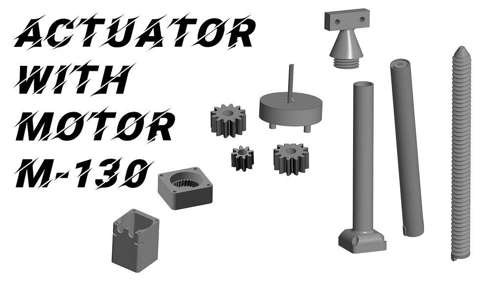 Actuator with motor M-130 (130295) 3d model
