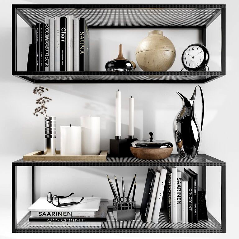 Kristina Dam shelves with decorative filling (130115)