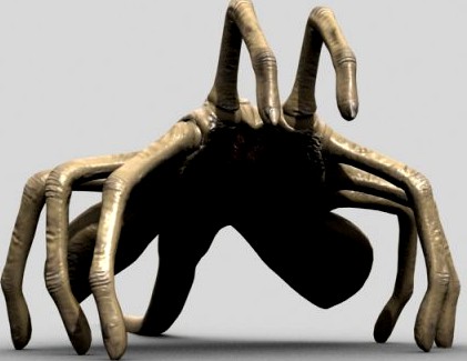 Rigged Alien Xenomorph Facehugger  Egg 3D Model