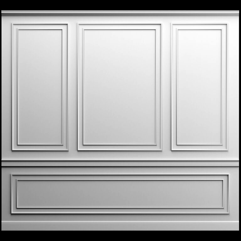 Wall panel with plaster molding (127114)