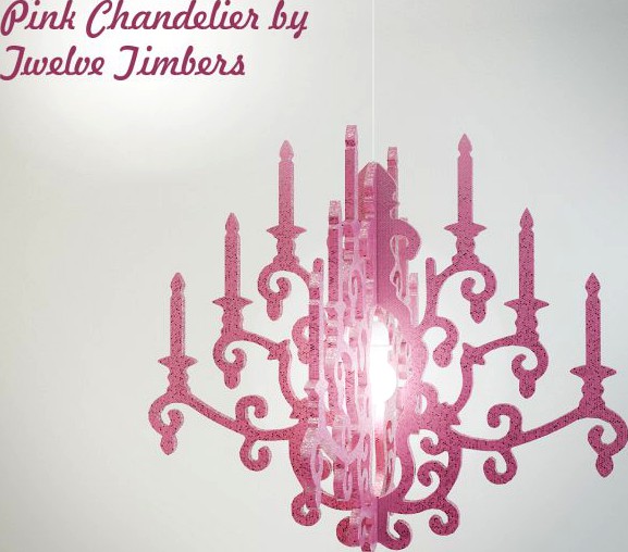 Pink Chandelier by Twelve Timbers 3D Model