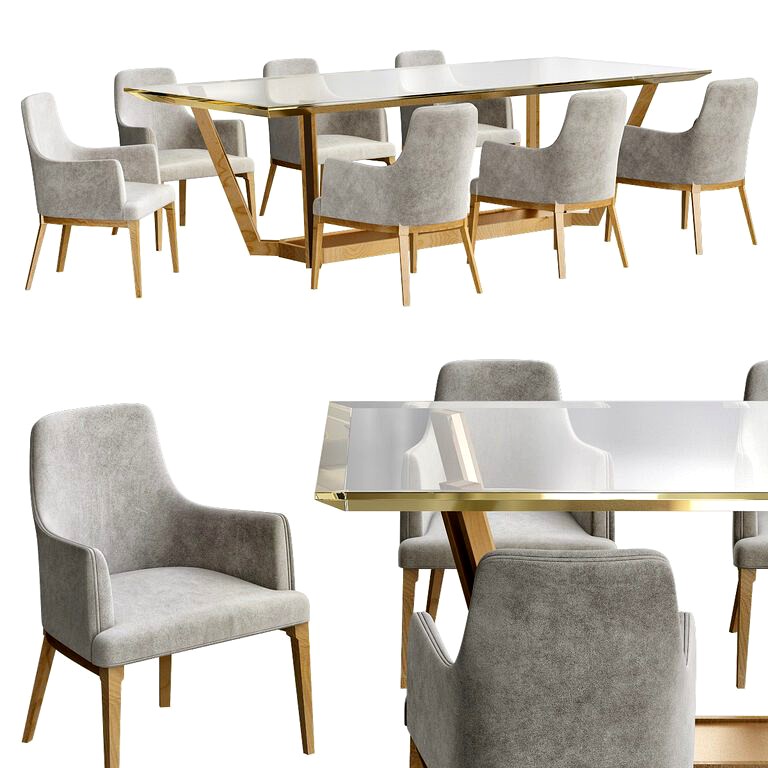 London Collection Veneered Rectangular Dining Table Set (126632)