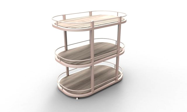 LOFT - Three-tiered table M1x10