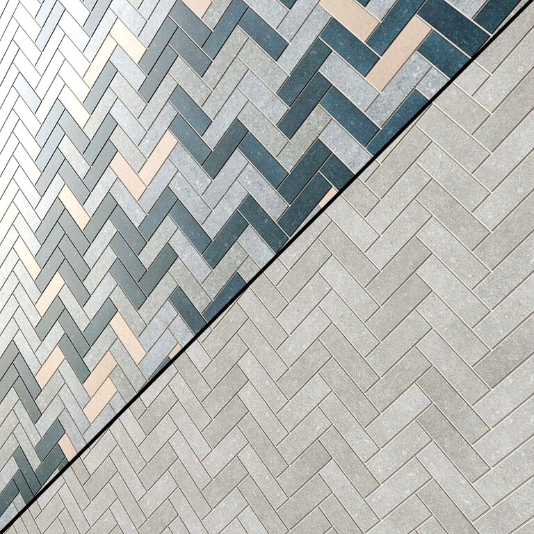 Belgique Mosaic Herringbone Natural Tiles 5 types (123527)