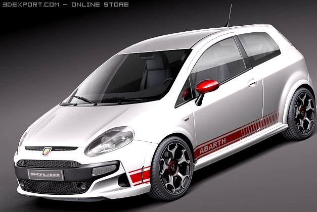 Fiat punto abarth 2011 3D Model