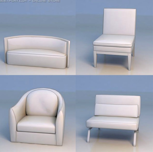 Sofa chair couch lounge 3D Model