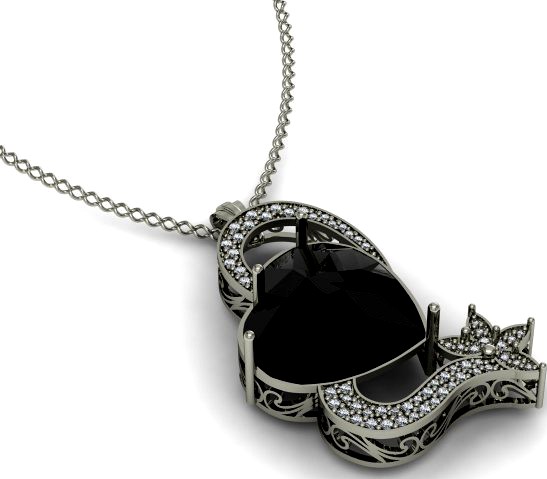 Heart onyx pendant 3D Model