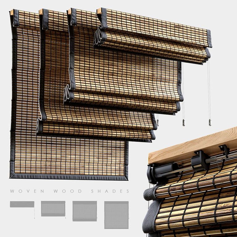 Woven Shades Wood Blinds  (119318)