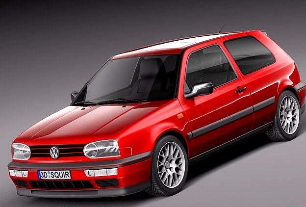 Volkswagen Golf Mk3 GTi 1991 to 1997 3D Model