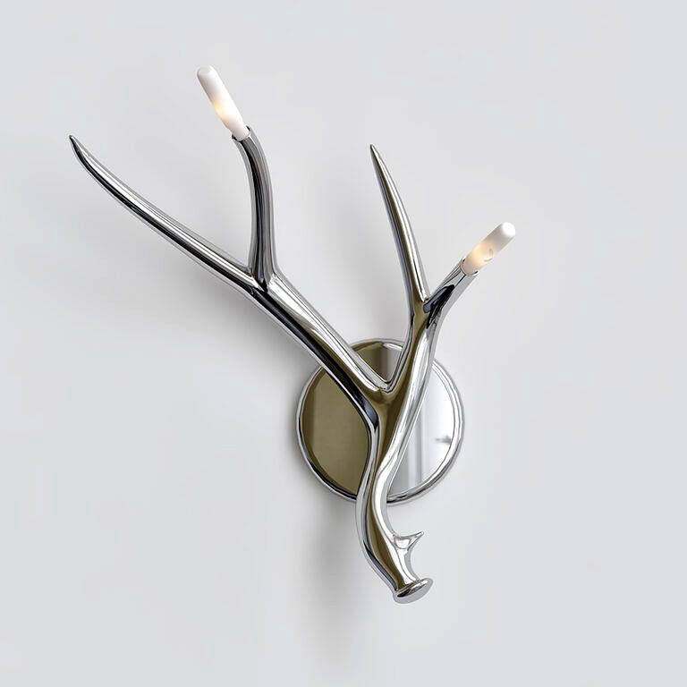 Sconce Antlers Hardwired Chrome Von Roll & Hill (114470)