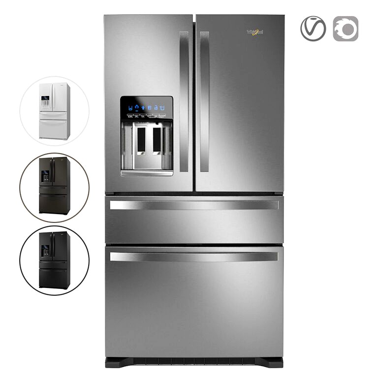 Whirlpool 25 cu.ft. French Door Refrigerator (113683) 3d model