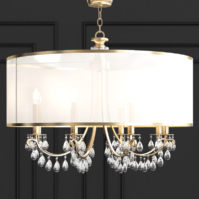 Hampton 8-Light Drum Shade Chandelier (113611)