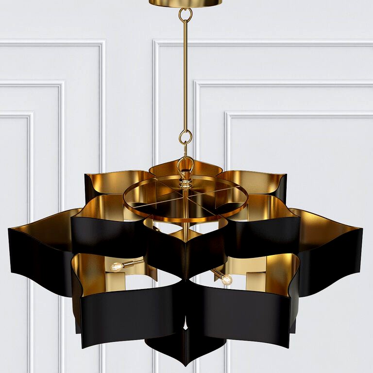 Grand Lotus Black Chandelier (113600)