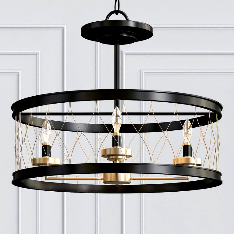 Chandelier Crisscross Pendant Semi-Flush (113557)