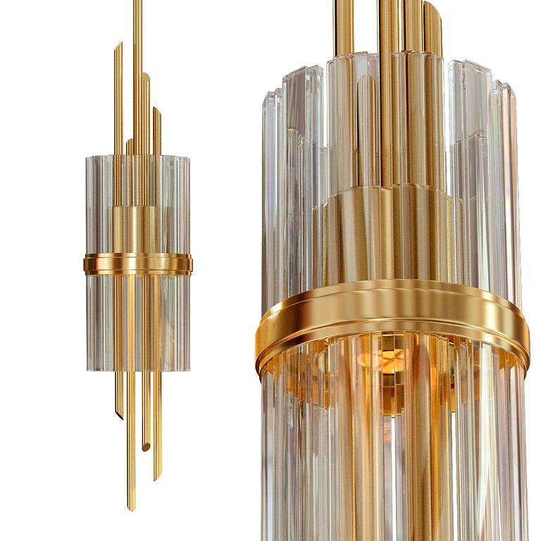 Corbett Symphony Wide Gold Leaf Mini Pendant lamp (111165)