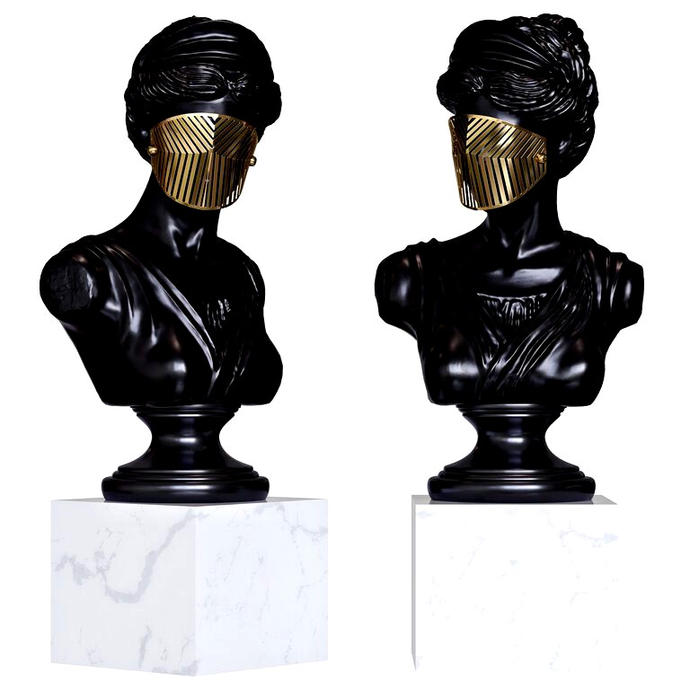 Bust Woman in Mask statuette (107273)