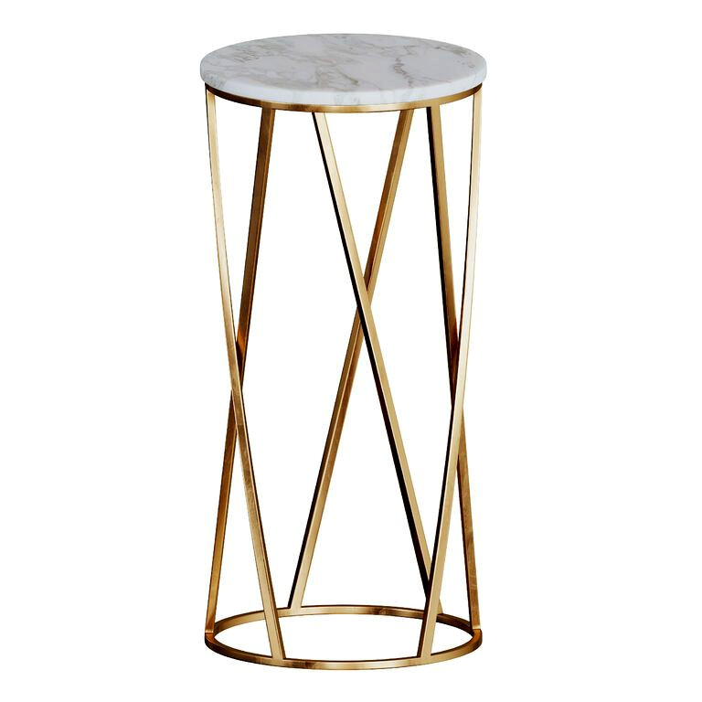 Side table with marble top Marble by Glasar (107250)