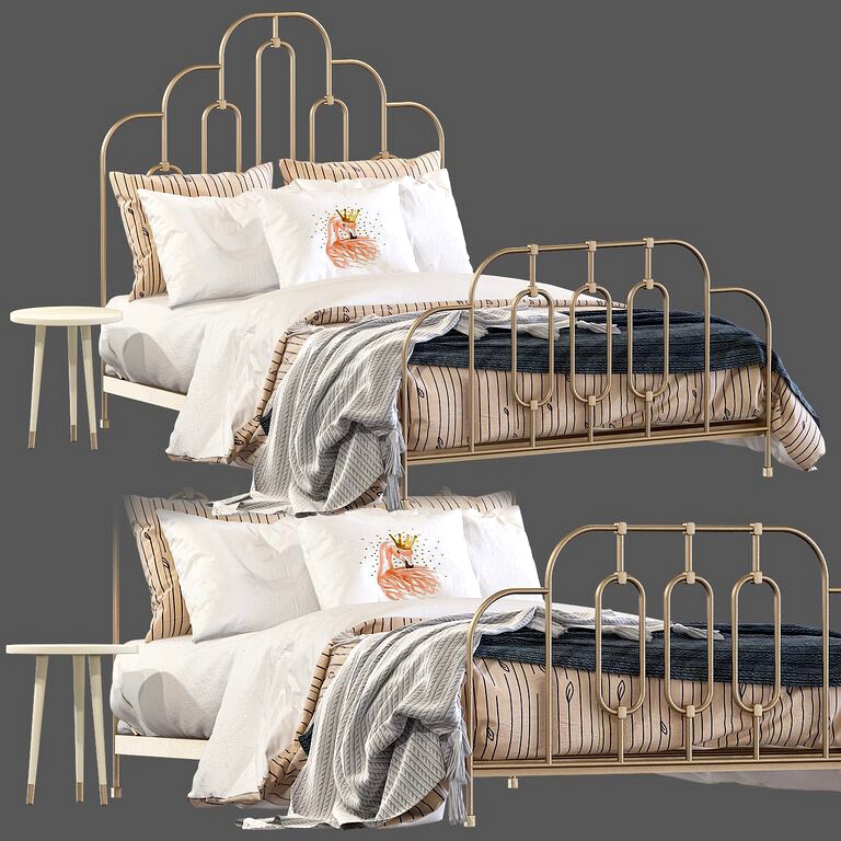 Anthropologie art deco bed 2 (107049)