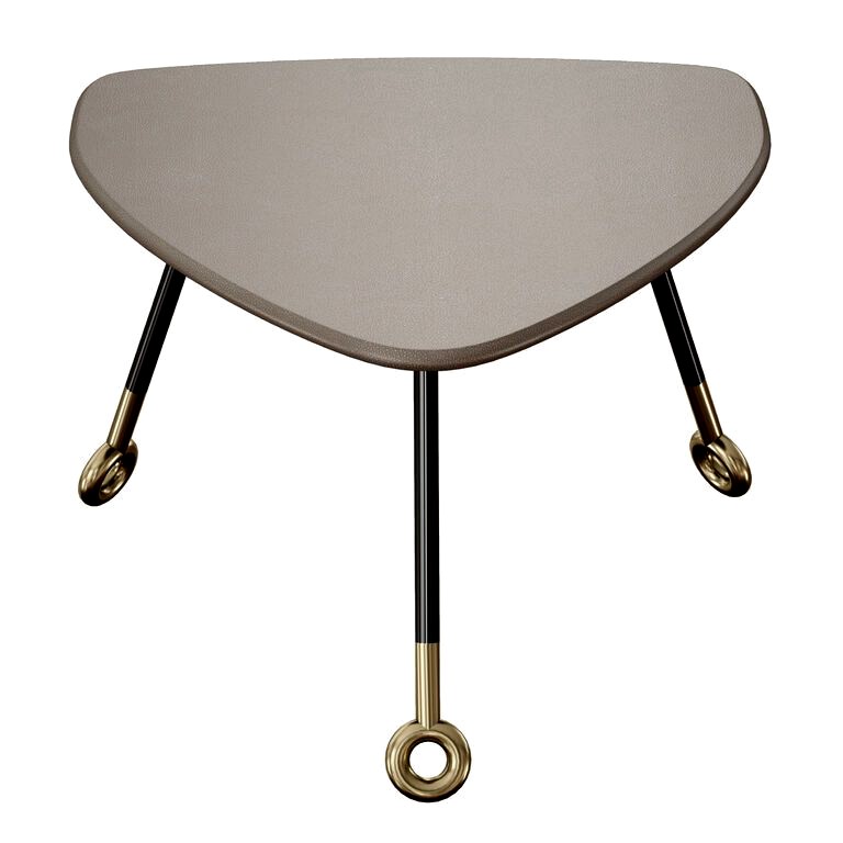 Stiles Faux Shagreen Triangle Nesting Table (106147)