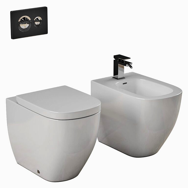 Laufen PALOMBA bidet and toilet (67459)