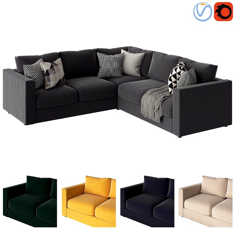 Ikea vimle big corner sofa (66439)