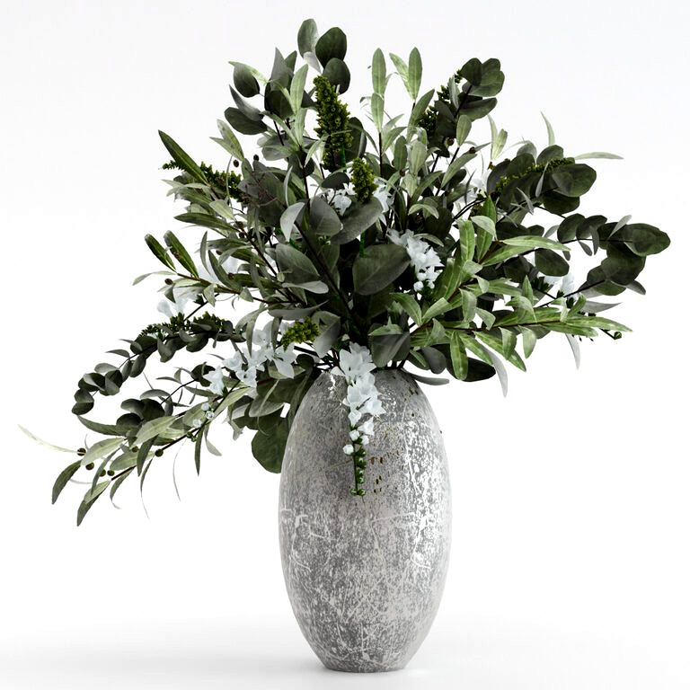 Freesia, eucalyptus and olive branches bouquet (44758)