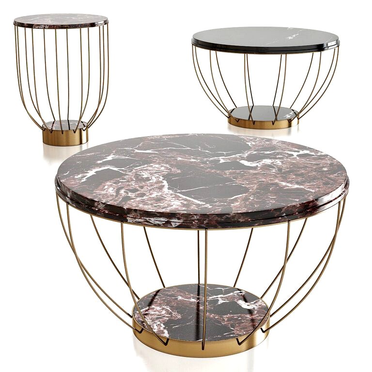 Meroni & Colzani BURANO SET OF SIDE COFFEE TABLE (44719)