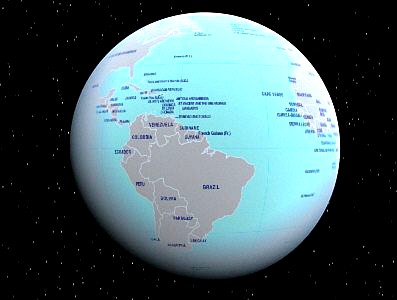 Political Earth 3D Model