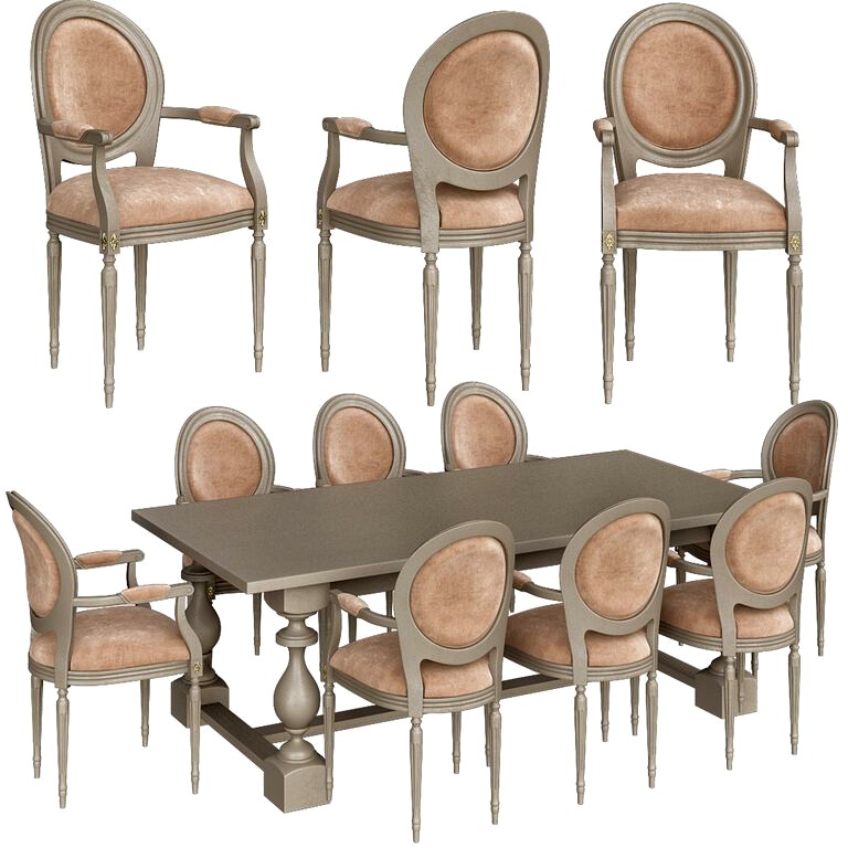 Monastery Rectangular Dining Table and chair (34228)