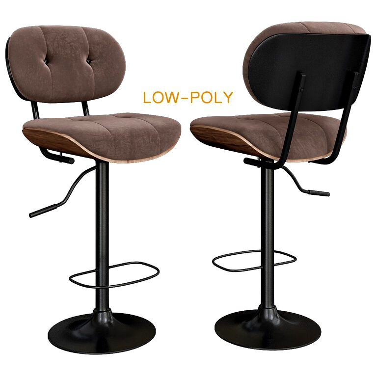 Design Meubel Barkruk Black Ray Bar Stool (27489)