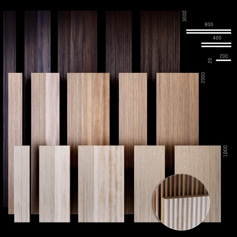 Corrugated Wood Panels WD7 (25773)