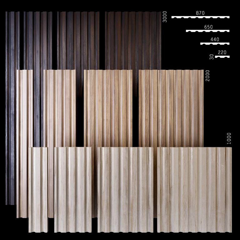Corrugated wood panels WD12 (25750)