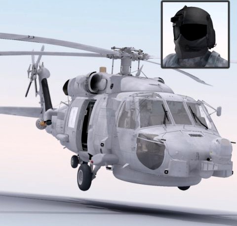 SH60 Seahawk Military Helicopter 3D Model