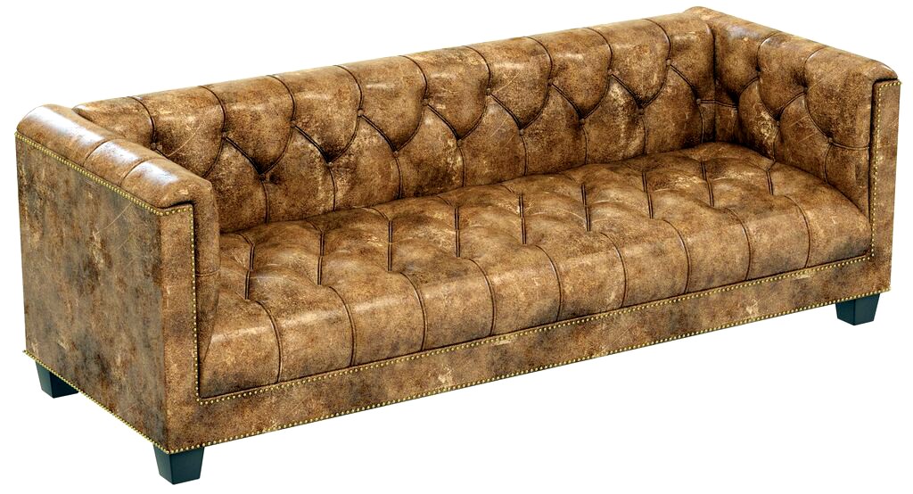 Restoration Hardware Savoy Leather Sofa (22313)